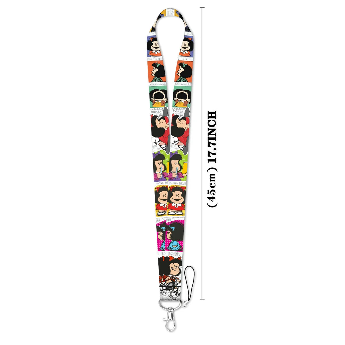 Cartoon Girl Credential Holder with Lanyard – Cute Neck Strap for Cards, Badges, Keys & Keychain Accessories