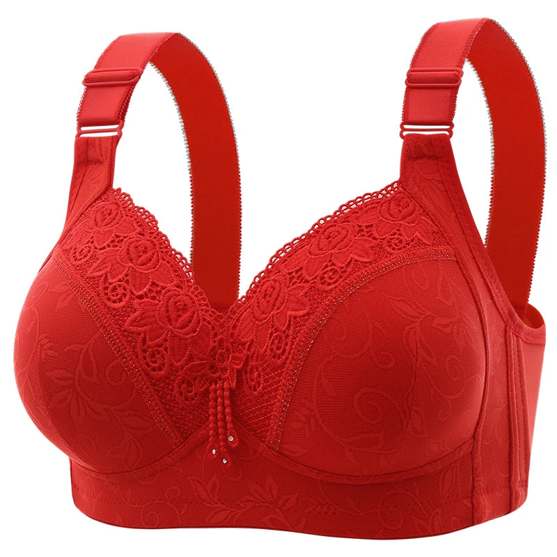 Women’s Lace Deep V Ultra-Thin Bralette – Sexy Sheer Lingerie Top Plus Size Comfortable Everyday Bra