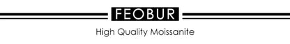 FEOBUR 7ct 5mm Moissanite Ring – Certified 925 Sterling Silver Full Diamond Engagement & Wedding Eternity Band for Men & Women
