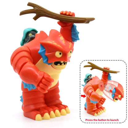 Plants vs Zombies Pea Shooter Action Figure — PVZ Boss Toy Doll Shooting Dave Allstar Gift for Kids