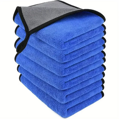 1-4PCS Microfiber Car Wash Towels – Soft, Quick-Drying 500GSM Cloths for Windows, Mirrors & Home Cleaning