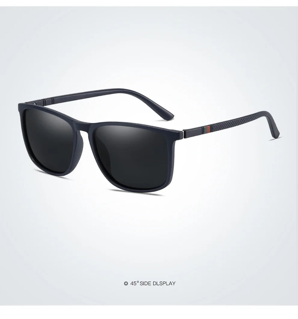 Fashion Square Polarized Sunglasses for Men – Luxury Designer UV400 Driving & Fishing Eyewear