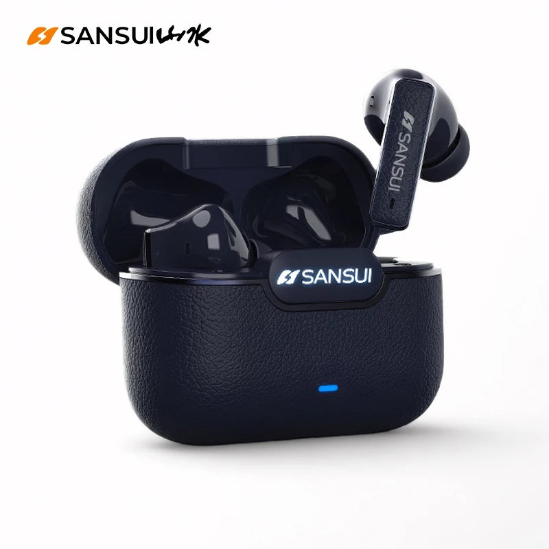 Sansui ANC Bluetooth TWS Earbuds – True Wireless Earphones with -52dB Active Noise Cancelling, Bluetooth 5.4, 6 Mics & HD Calls