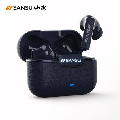 Sansui ANC Bluetooth TWS Earbuds – True Wireless Earphones with -52dB Active Noise Cancelling, Bluetooth 5.4, 6 Mics & HD Calls