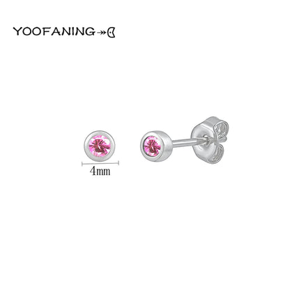 925 Sterling Silver Ear Needle Earrings – Simple Circular Gold & Silver Studs for Women Jewelry (Multiple Sizes)