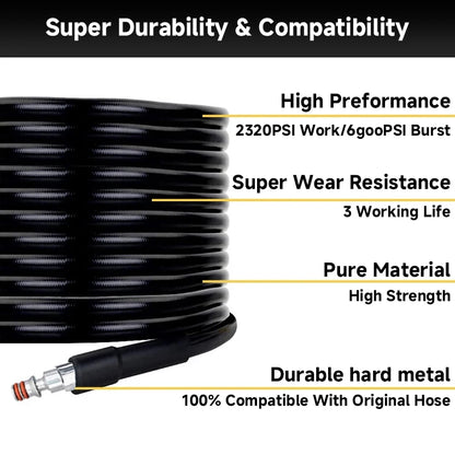 High Pressure Hose for Parkside Pressure Washer - Replacement Water Hose for Car Wash & Cleaning