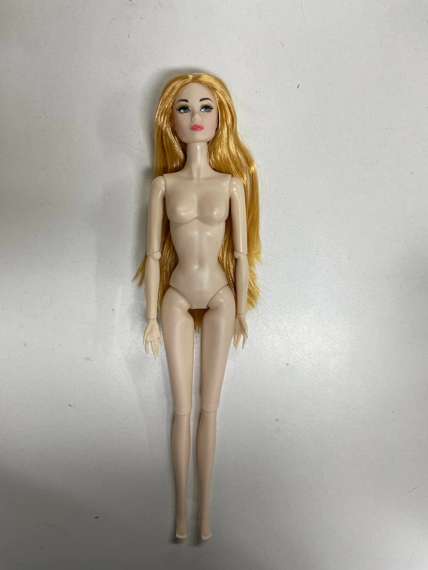 32cm Star FR Supermodel Doll — 1/6 Nude Fashion Doll with Trend Makeup, Curly & Straight Hair, White/Black/Wheat Skin DIY Dress-Up Toy