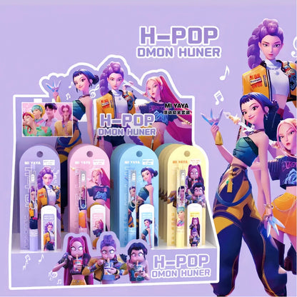 Kpop Demon Hunter Automatic Pencil – 0.5mm Lead Art & Drawing Pen for Students & Kids (Random 1/2/4pcs)