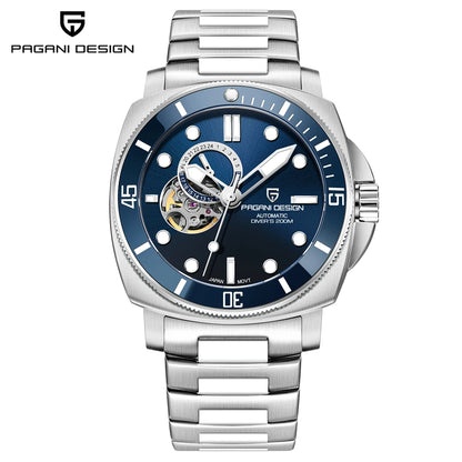PAGANI DESIGN 2023 Men’s Tourbillon Automatic Watch – Mechanical Wristwatch with Ceramic Bezel, Luminous Display & 20Bar Waterproof