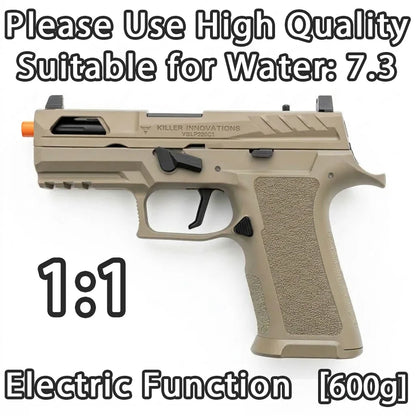 G17 Electric Toy Pistol - Nylon Frame Semi-Automatic Toy Blaster with Rechargeable Battery, Bullets Not Included