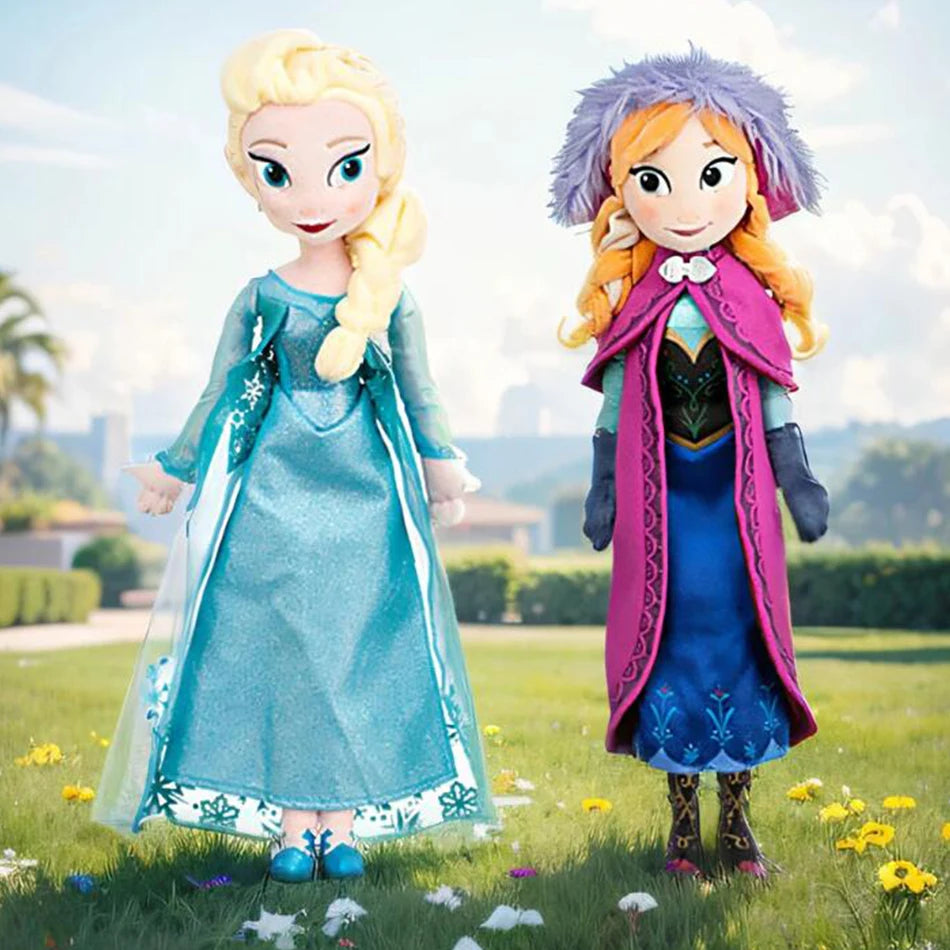 30-50 CM Frozen Anna Elsa Dolls Plush Snow Queen Princess Toy - Soft Stuffed Frozen Toys for Kids, Birthday & Christmas Gift