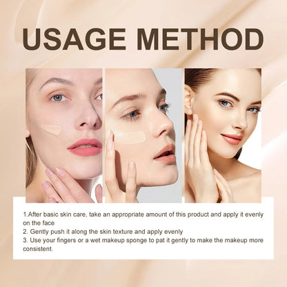 Liquid Concealer Foundation – Full Coverage, Pore-Minimizing, Dark Spot Correcting Waterproof Makeup with Oil Control