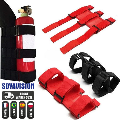 Adjustable Fire Extinguisher Mount Strap: Oxford Cloth Holder Belt for Jeep Wrangler TJ JK JL 1997-2018 - Car Roll Bar Safety Accessory