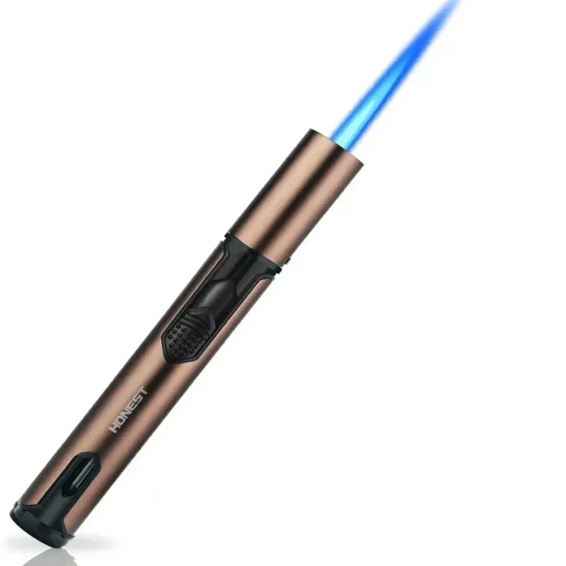 Honest Metal Windproof Torch Lighter – Refillable Pen Jet Flame for Kitchen, BBQ & Camping