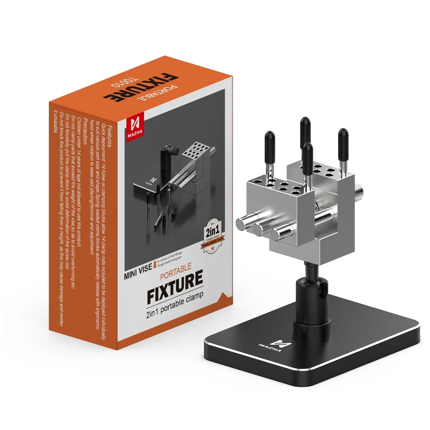 MAZHA T0010 Mini Table Vise - 2-in-1 Adjustable Precision Clamp for Modeling Hobby DIY Projects