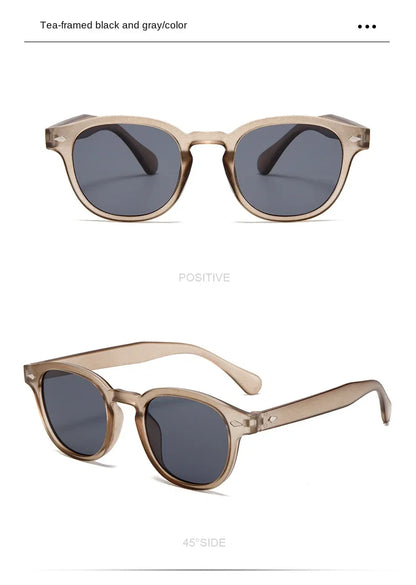 Vintage Rectangle Sunglasses – Luxury Designer Square Sun Glasses for Men & Women
