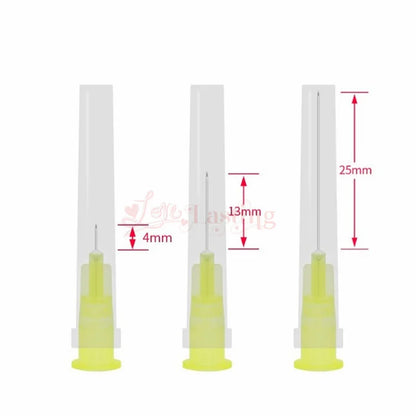 25pcs Disposable Sharp Needles (18G 25G 27G 30G 31G 32G 34G) - Sterile Stainless Steel for Hyaluronic Acid & Tattoo Use
