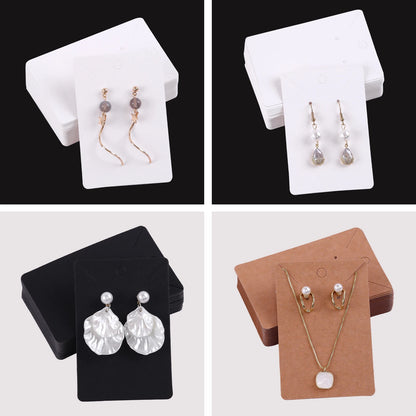 50PCS Jewelry Display Cards — Self-Seal Cardboard Hang Tags for Earrings & Necklaces, Jewelry Organizer Packaging