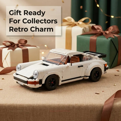 1458PCS Retro Car Building Blocks Set - 2-in-1 Classic Race Car STEM DIY Toy for Teens & Adults