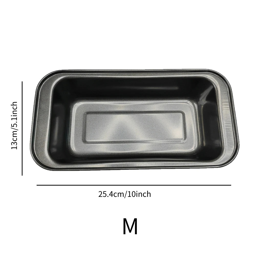 3-Piece Rectangular Nonstick Loaf Pan Set – Gray Carbon Steel Bread, Toast, Brownie & Pound Cake Baking Pans
