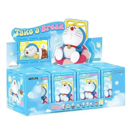 Genuine Doraemon Take a Break Series Blind Box Figures – Kawaii Anime Desktop Decor Toy, Room Ornament & Birthday Gift Collectible
