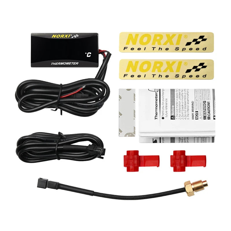 Motorcycle Water Temperature Mini Meter - XMAX250/300, NMAX, CB400, CB500X Sensor Thermometer Temp Gauges for Scooter Racing