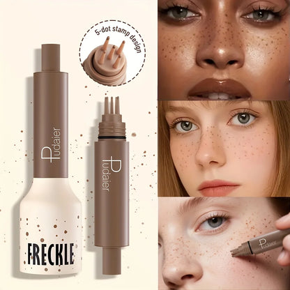 Waterproof Freckle Stamp Pen - Natural Dot Freckles Makeup Tool with Long-Lasting Sweatproof Finish for Beginners