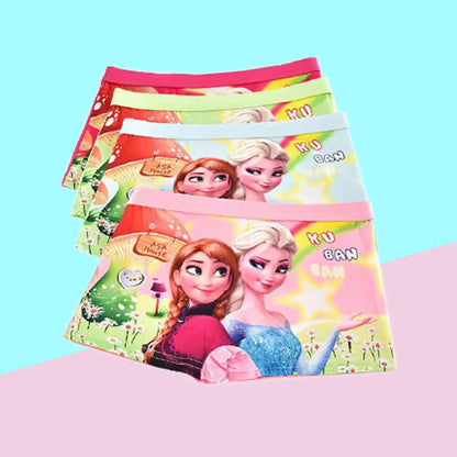 New Girl Underwear Set – Anna Elsa Princess Cartoon Kids Panties, 2-7 Years, Comfortable Briefs for Girls