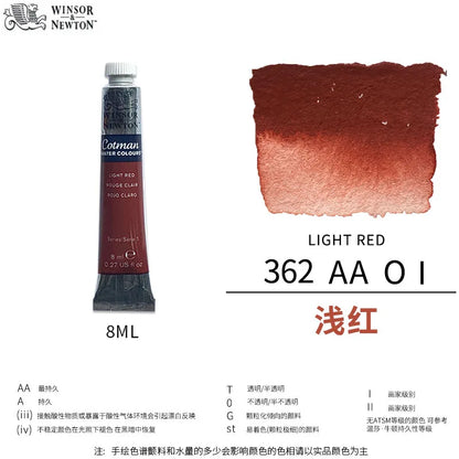 Winsor & Newton Cotman Watercolor Paint Tube 8ml – High Transparency Aquarelle with Excellent Tinting Strength