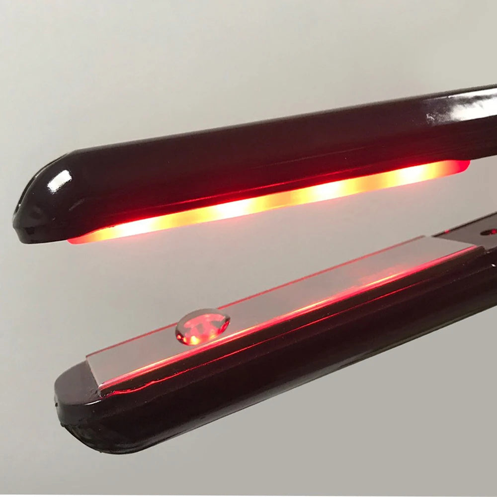 Ultrasonic Infrared Hair Straightener — Cold Keratin Treatment Flat Iron for Frizz Control & Hair Repair