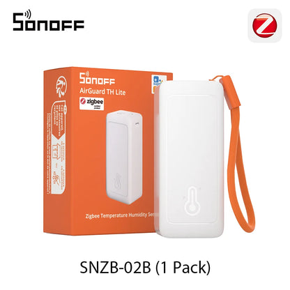 SONOFF SNZB-02B AirGuard TH Lite Sensor - Zigbee Temperature & Humidity Monitor with Data Logging and Long Battery Life