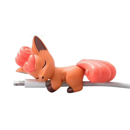 Anime USB Cable Bite Protective Case – Pikachu, Eevee, Jigglypuff Cute Cartoon Figure Charger Cable Cover Gift