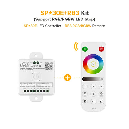 SP530E/SP630E All-in-One WiFi LED Controller, 5CH PWM SPI Pixel LED Strip Control, Compatible with WS2811 WS2812B SK6812 FCOB, Alexa & Google Home Support, Bluetooth Smart Lighting Module