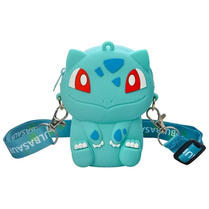 Cute Pikachu Silicone Purse – Pokémon Anime Shoulder Bag for Kids, Small Storage Princess Messenger Gift