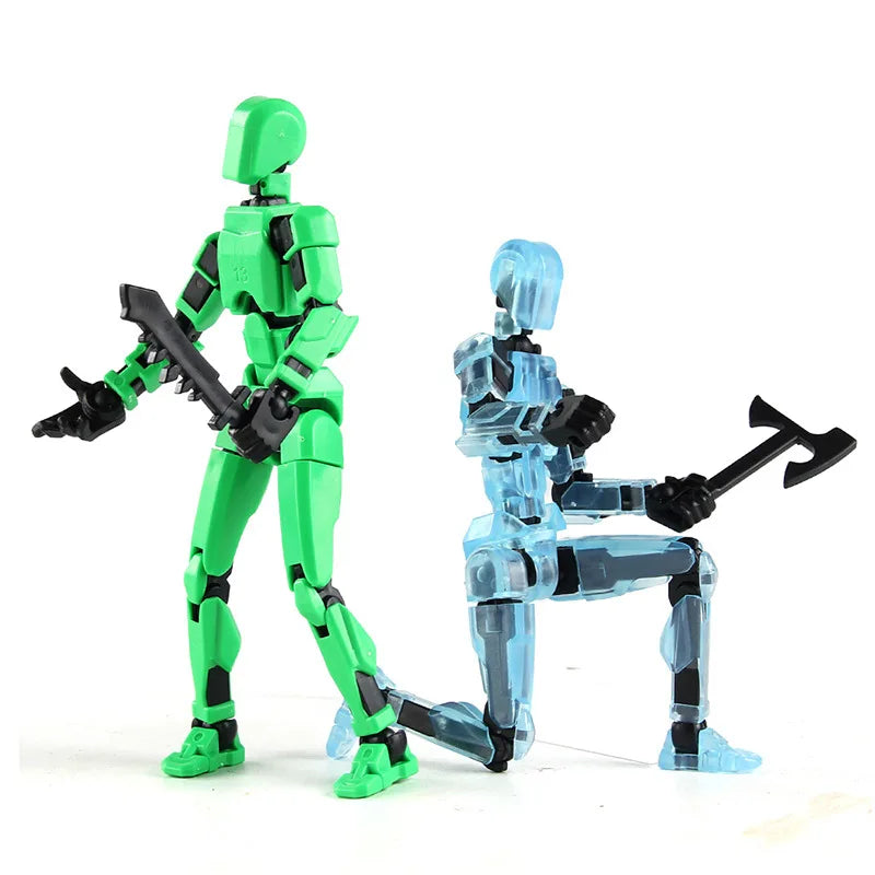 3D Movable Shapeshift Robot Action Model - Creative Printed Mannequin Doll Toy for Kids, Gifts for Boys and Girls