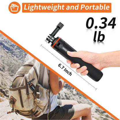 Selfie Stick Tripod – Extendable Stand Handle for GoPro 13-8, Insta360 X4, DJI OSMO Action 5/4/3 Accessories
