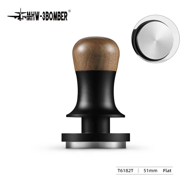MHW-3BOMBER 30lb Calibrated Coffee Tamper – 51mm/53mm/58mm Flat Espresso Tamper with Spring-Loaded Pressure for Baristas