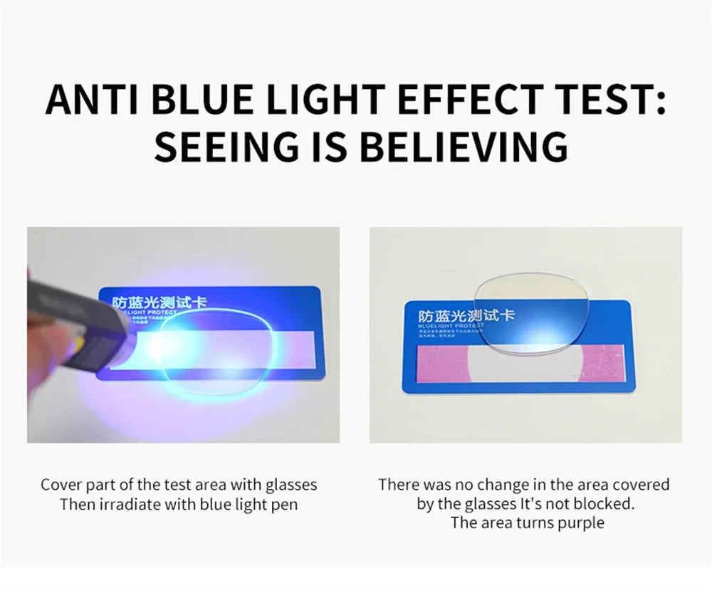 Anti Blue Light Reading Glasses – Fashion Clear Square Computer Eyewear with Spring Legs Frame for Women & Men