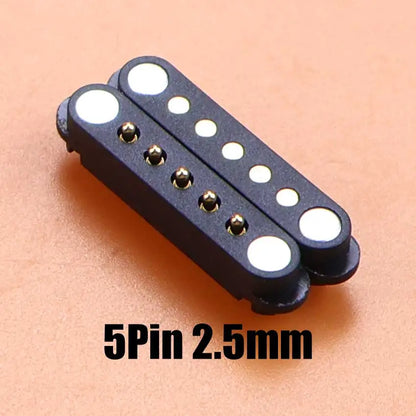 DC Magnetic Pogo Pin Connector - 2–8 Pin Spring-Loaded Male/Female Power Socket, 2.5/2.54/2.8mm Spacing