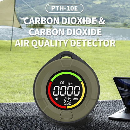 FABISENSE 4-in-1 Carbon Monoxide Detector - CO & CO2 Alarm with Temperature and Humidity Monitor for Home & RV