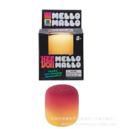 UV Light Reactive Squish Toy - Slow-Rising Marshmallow Fidget with Color Change