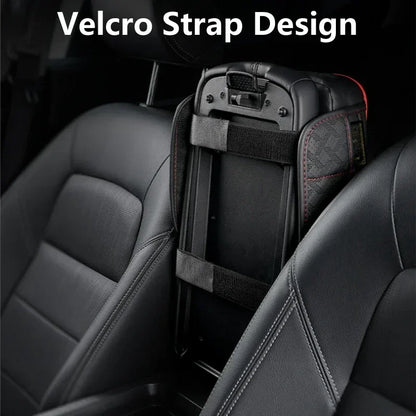 Universal Car Center Console Organizer Armrest Cover – Thickened Storage Pad with 2 Side Pockets & Dual Cup Holders for Cars & SUVs