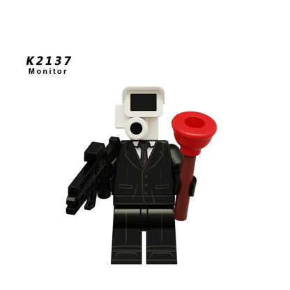 KDL Skibidi Toilet Man Anime Block Figures – TVMan, Titan, Cameraman & Speakerman Model Toy Gift for Kids