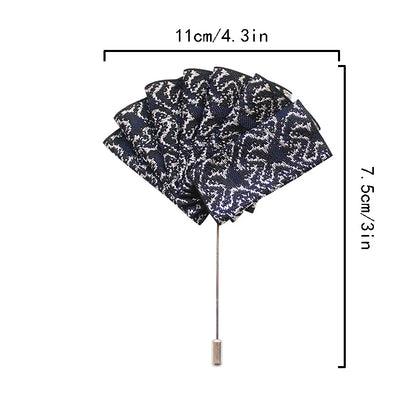 Imitation Pocket Towel Long Pin Brooch for Men's Suits - Elegant Shirt Corsage for Wedding Party - Stylish Clothes Jewelry for Bridegroom