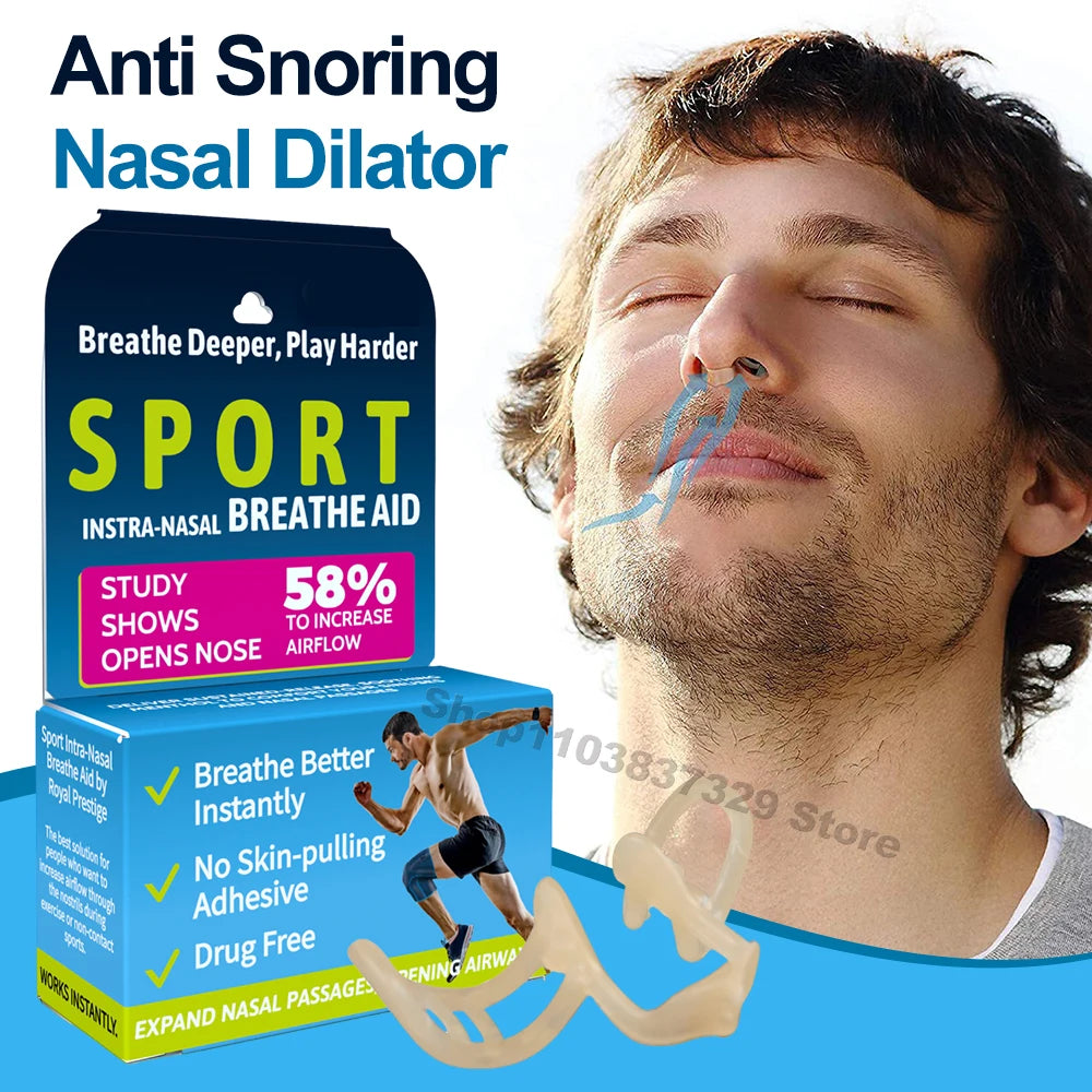 Silicone Nose Dilator Clip – Anti-Snoring Device for Easy Breathing & Improved Sleep