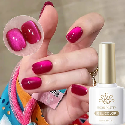 BORN PRETTY Cat Magnetic Gel Nail Polish 117 Colors 10ml Full Coverage Semi-Permanent Soak-Off Nail Varnish for Salon Manicure Glitter Cat Eye Nails