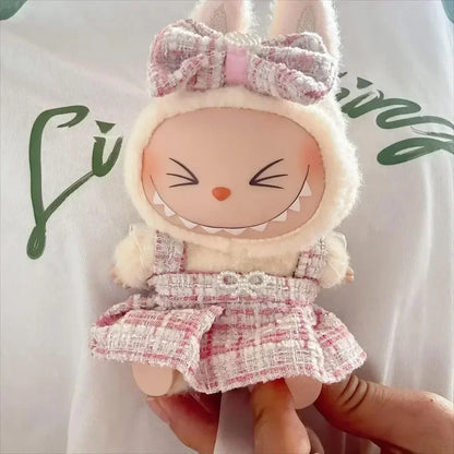 17cm Labubu Doll Clothes Set – Kpop EXO Labubu Idol V1 V2 Skirt & Sweater Outfit, Clothing Gift