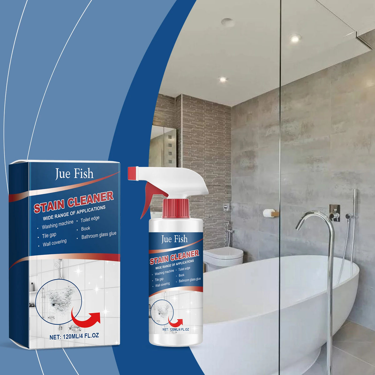 Bathroom Descaler and Cleaner - Hard Water Scale and Dirt Remover for Bathtubs, Sinks, Toilets, and Daily Bathroom Cleaning