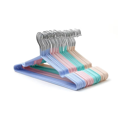 10pcs Metal No-Slip Clothes Hangers – Durable Space-Saving Bedroom Organizers