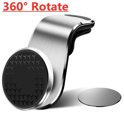 Universal Magnetic Car Phone Holder - Air Vent Mount with 360° Rotation GPS Support for iPhone & Android Phones